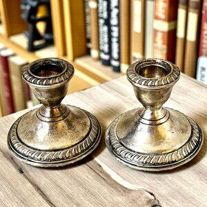 Vintage Sterling Silver Weighted Reinforced Candle Holders